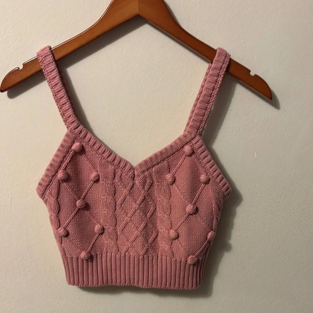 Forever 21 Pink Textured Tank Top